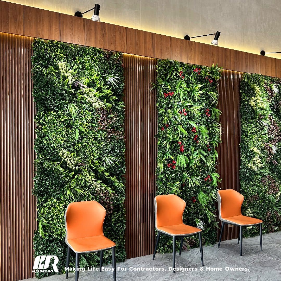 LushLeaf artificial green wall installed in a MissReno project (2)