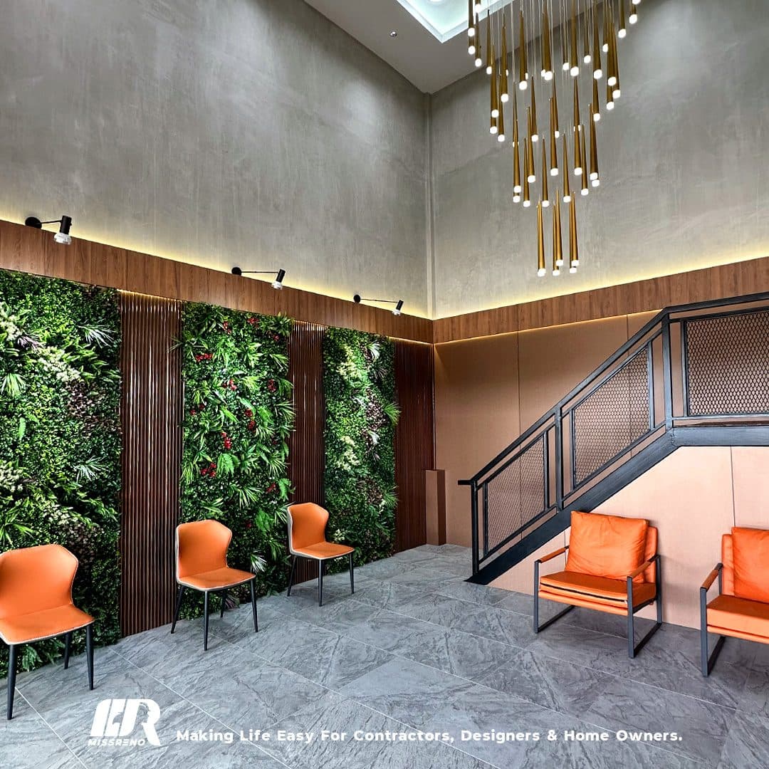 LushLeaf artificial green wall installed in a MissReno project (3)
