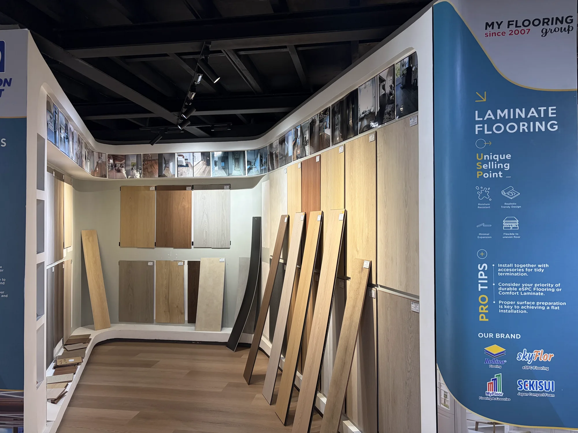 Wall panel and marble sheet displays at the MissReno showroom, Kota Kinabalu (7)